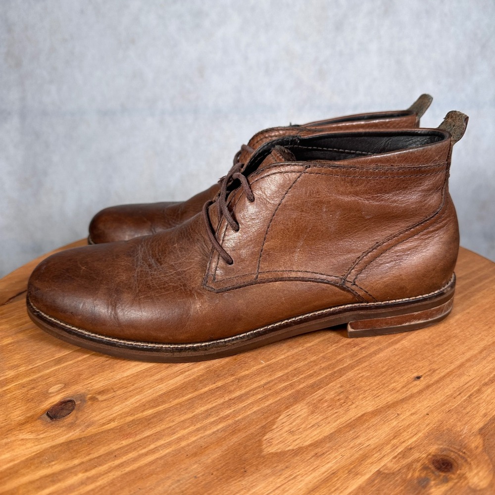Cole Haan Chukka Boots Mens 10 M Brown Leather C11847 Good Lace Up Ankle Boot - Picture 9 of 13